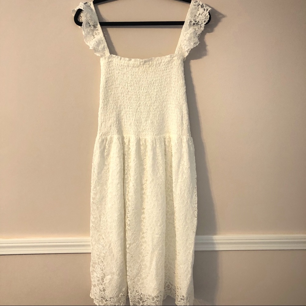 Maeve Anastasi Smocked White Dress - Picture 4 of 7